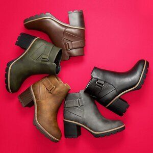 Naturalizer Maren Water-Repellent Heeled Bootie in Black